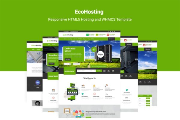 响应式云服务器供应商WHMCS模板素材库精选 EcoHosting | Responsive Hosting &amp; WHMCS Template