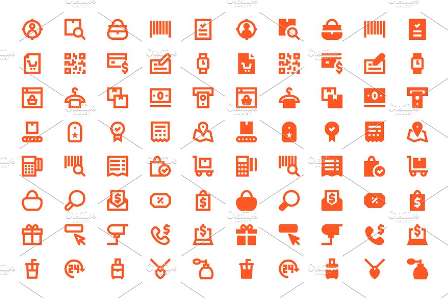 160枚Material Design设计规范购物主题图标 160 Shopping Material Design Icons插图(3)
