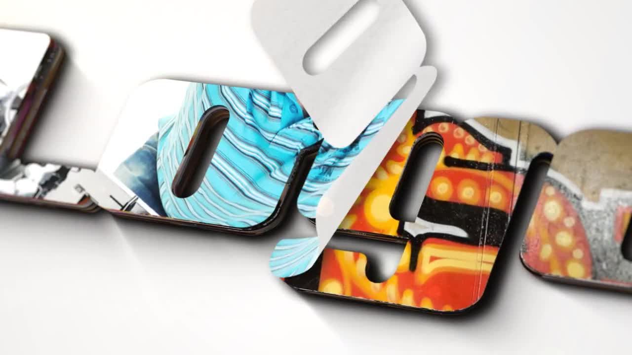 现代且专业的翻转徽标翻转徽标素材库精选AE模板