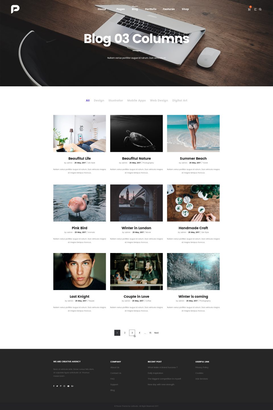 高质量网站全套 PSD 模板素材库精选 Pisces-Multi Concept PSD Template插图(9)