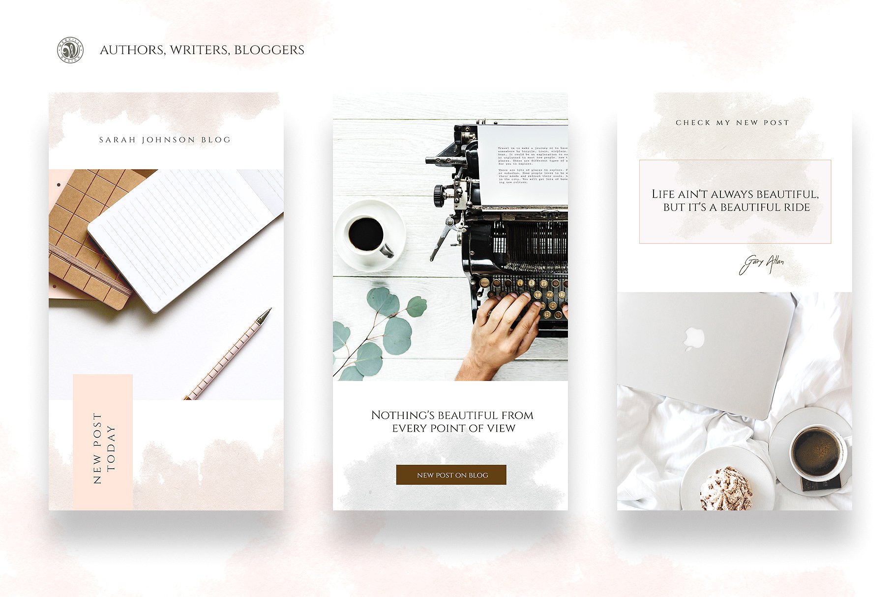 小资女王范Ins社交故事贴图模板素材库精选 Instagram Stories for Writers插图(2)