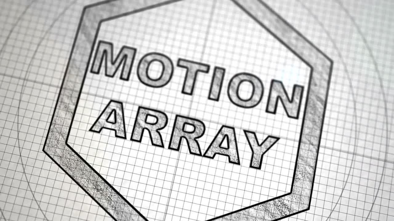 建筑绘图徽标素材库精选AE模板