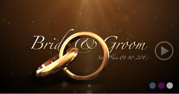 婚戒珠宝首饰品牌Logo设计演示素材库精选AE模板 Weddings Rings Intro