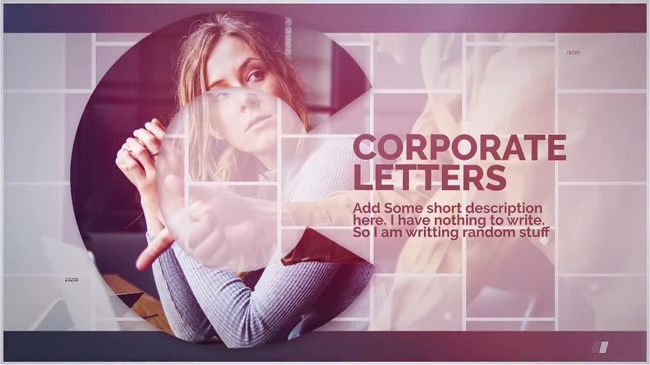 独特的商务文字图片宣传视频素材库精选pr模板