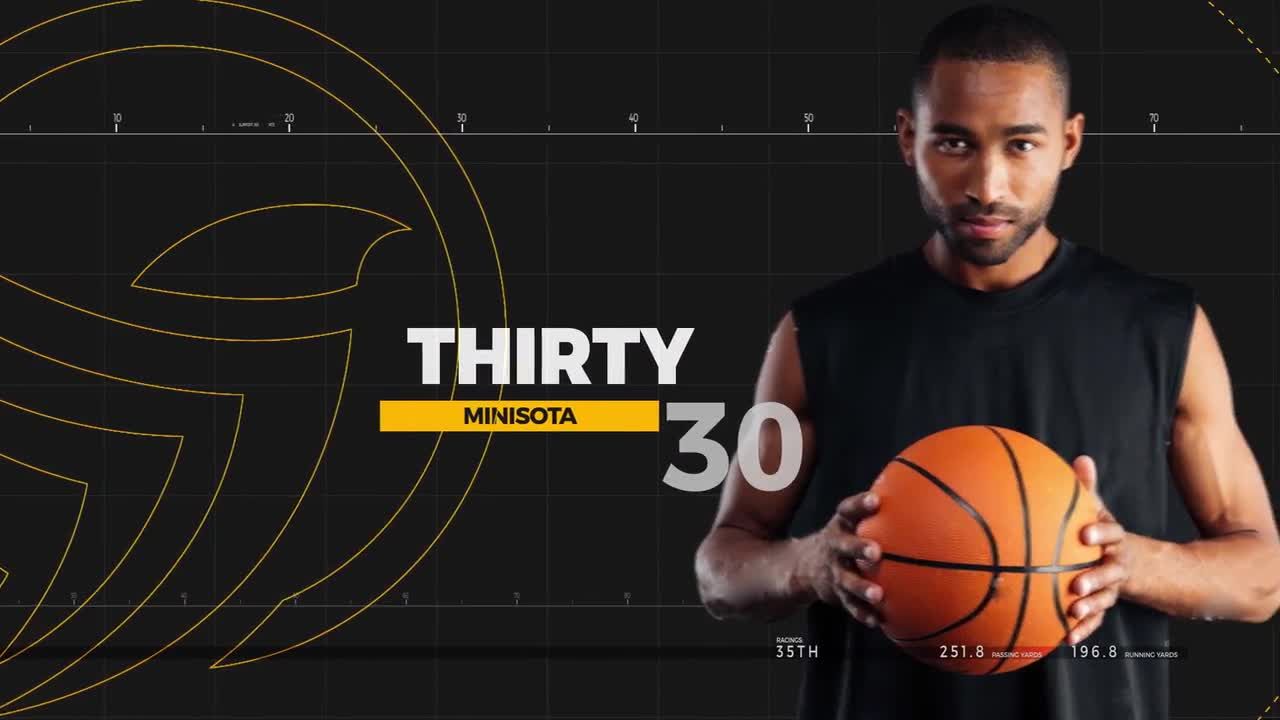 动感十足的的体育播放器配置文件视频展示素材库精选AE模板