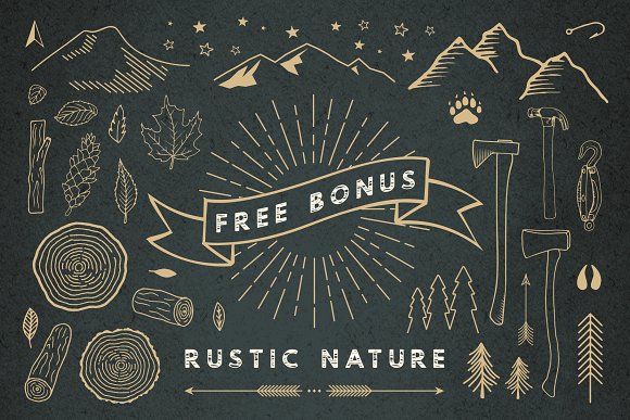 Timber Hitch Font + Nature Designs插图2