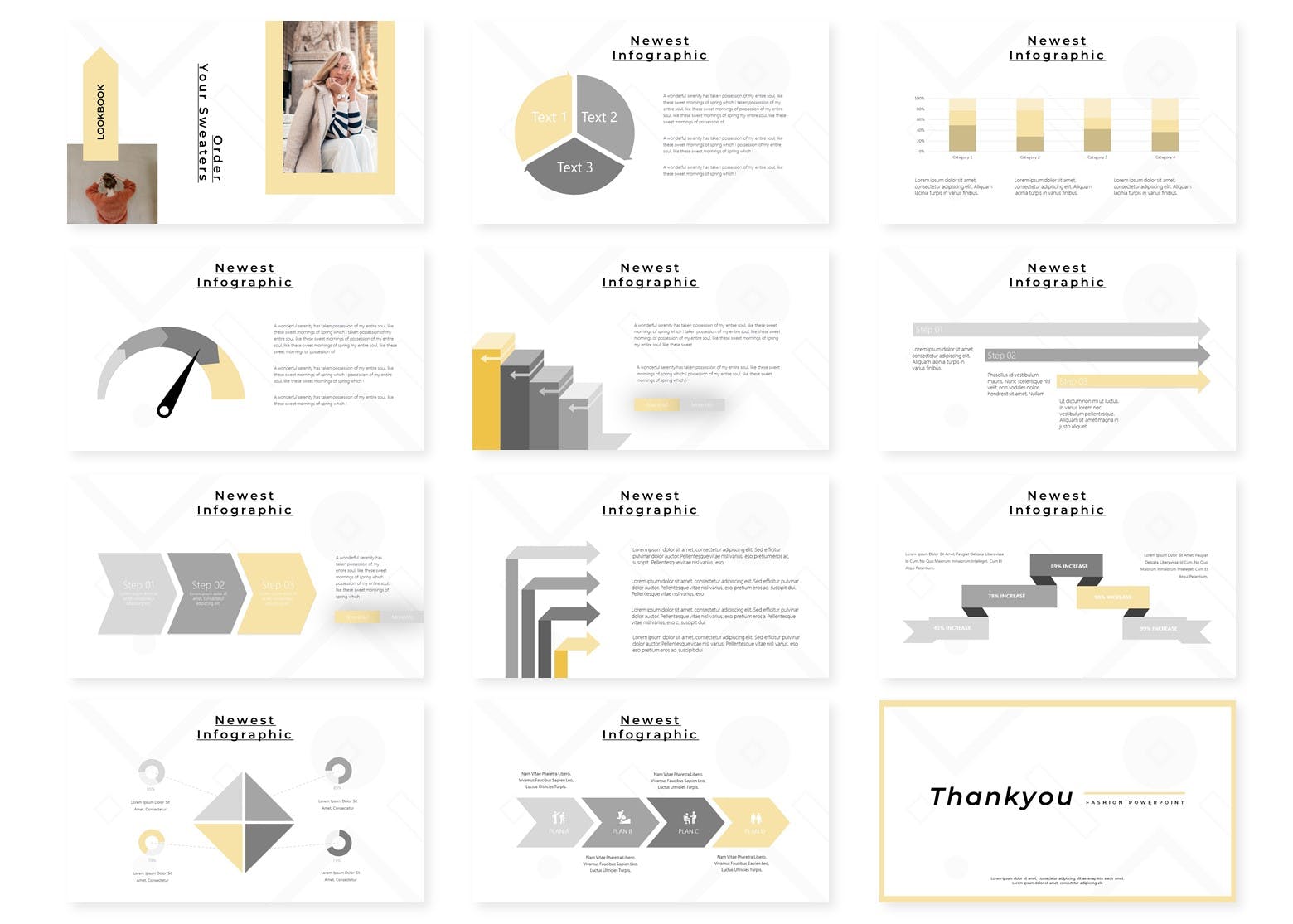 服装品牌新品上市方案PPT幻灯片模板 Sweaters | Powerpoint Template插图(3)