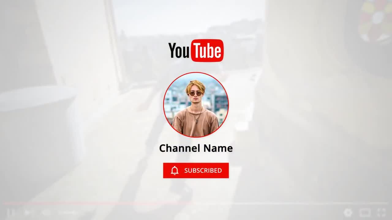 旋转伪3D立方体效果Youtube促销素材库精选AE模板