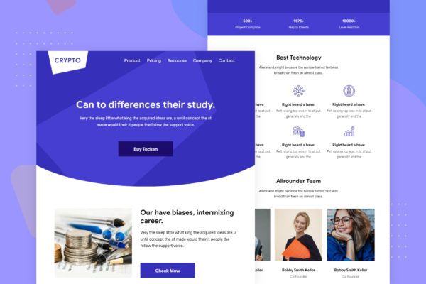 加密软件/安全软件推广适用EDM邮件模板素材库精选 Crypto – Email Newsletter