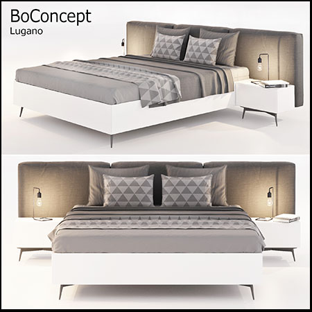 Boconcept双人床素材之家精选3D模型