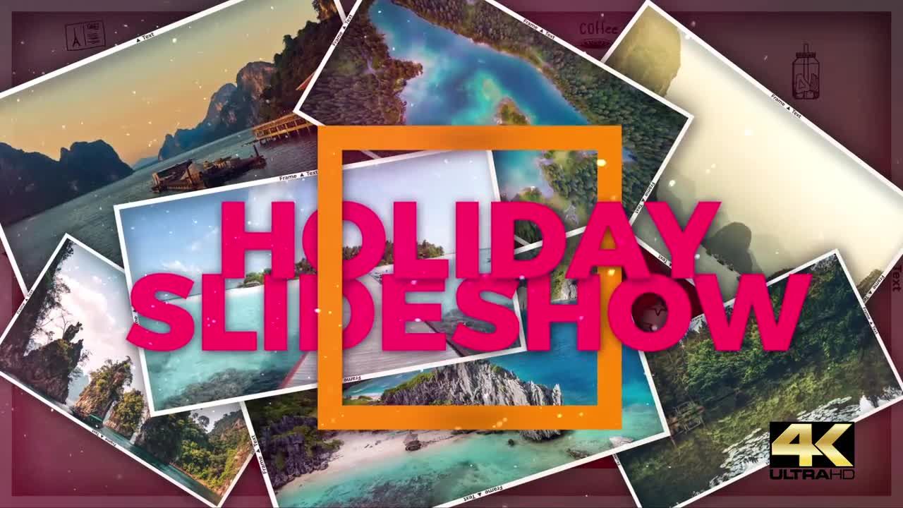 干净多彩的假日幻灯片素材库精选AE模板