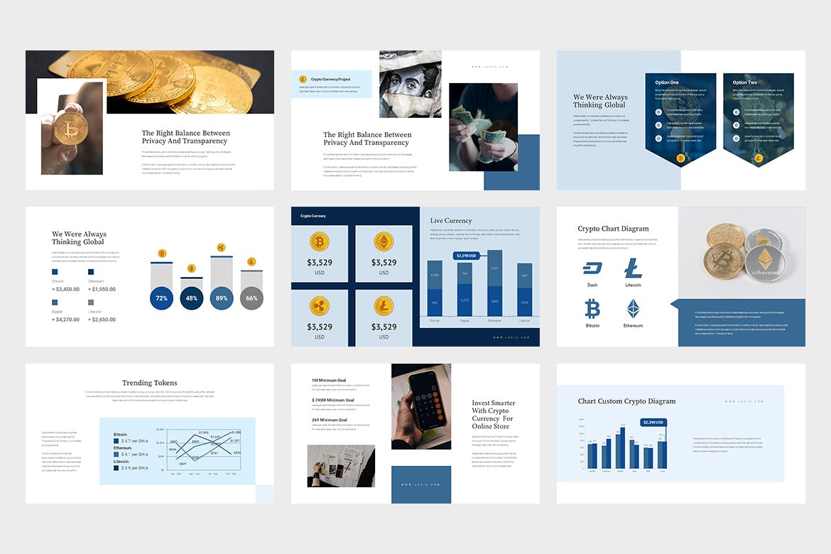 加密货币/区块链业务介绍素材库精选PPT模板 Juzia : Crypto Currency Business Powerpoint插图(2)