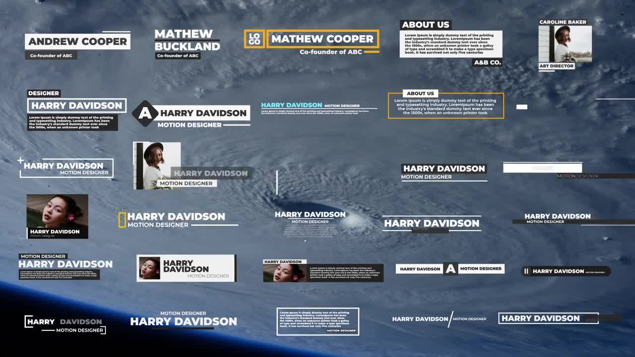 经典动画下三分之一素材库精选AE模板