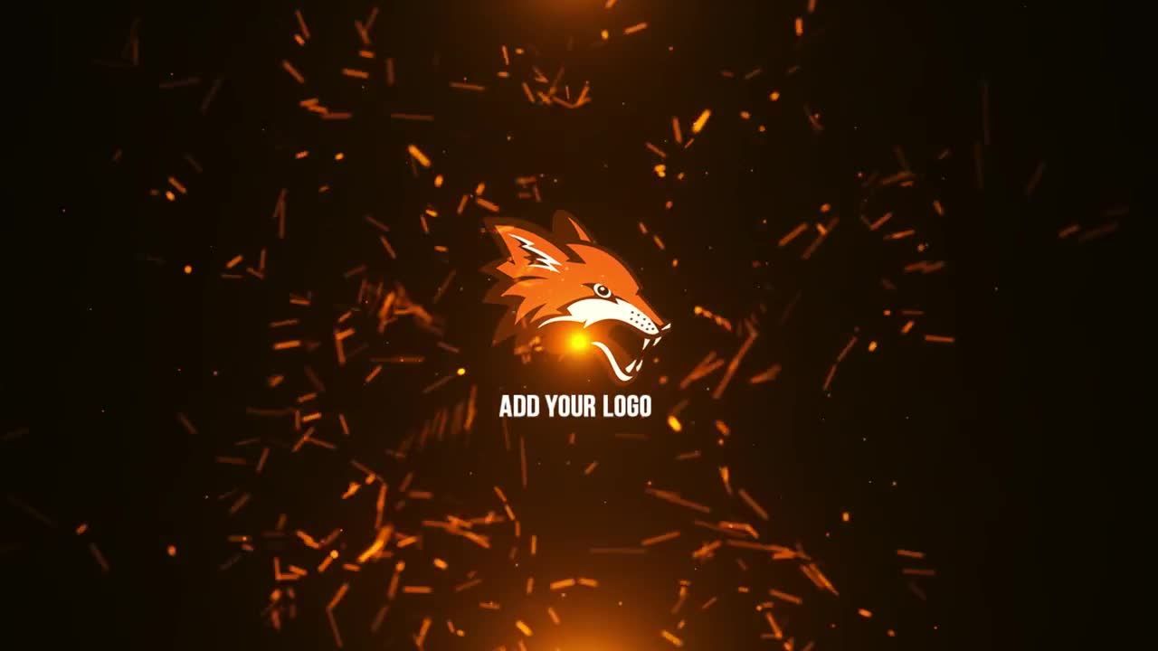 美丽的粒子状态火焰燃烧特效LOGO片头素材库推荐PR模板