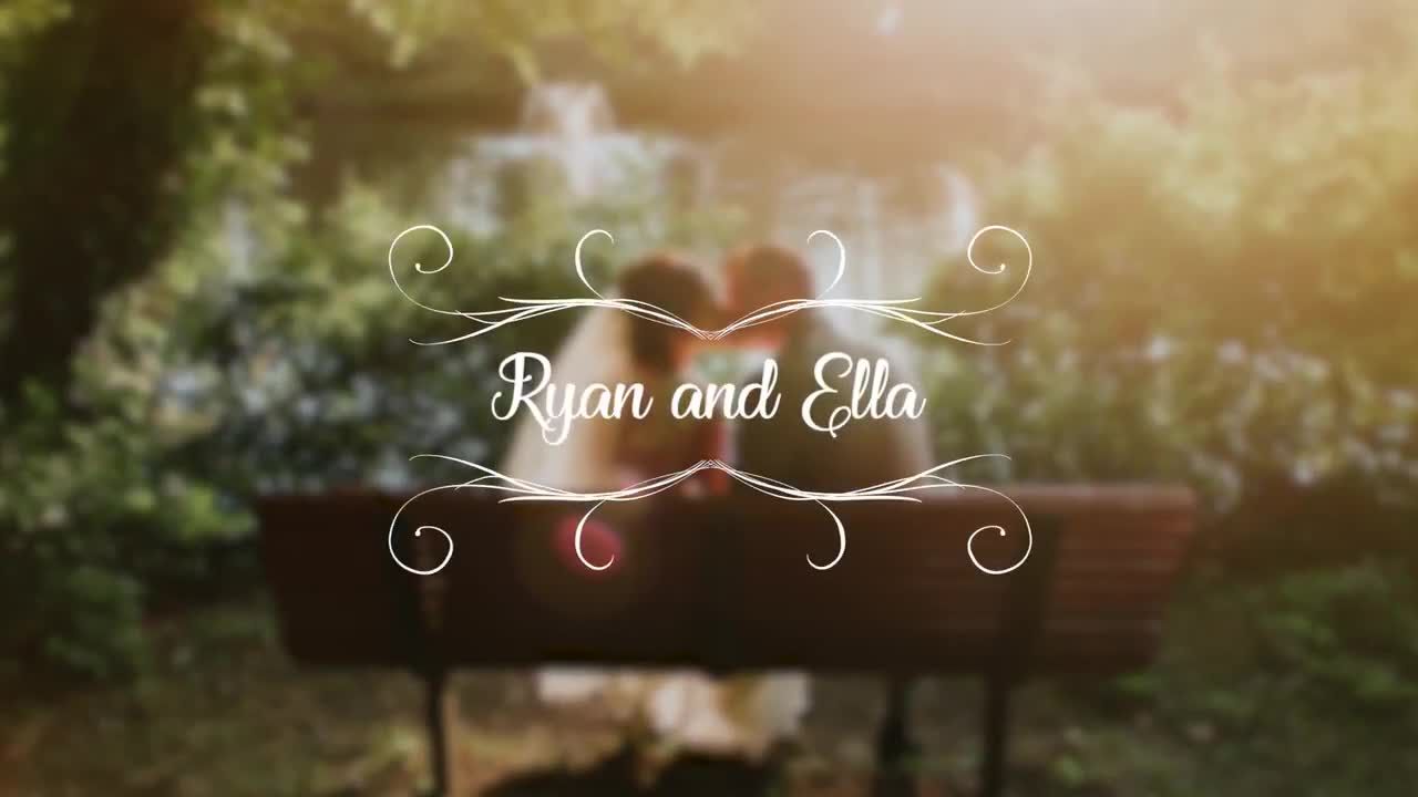 设计时尚的婚礼标题素材库精选AE模板