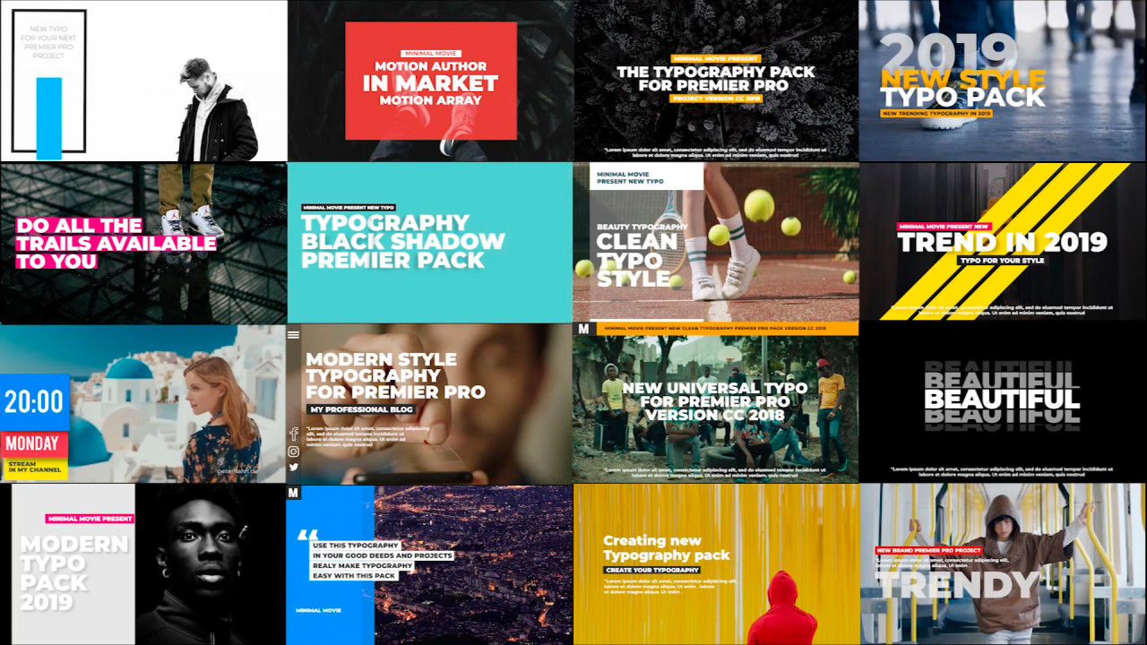 现代排版简约的商业演示标题三分之一素材库推荐PR模板