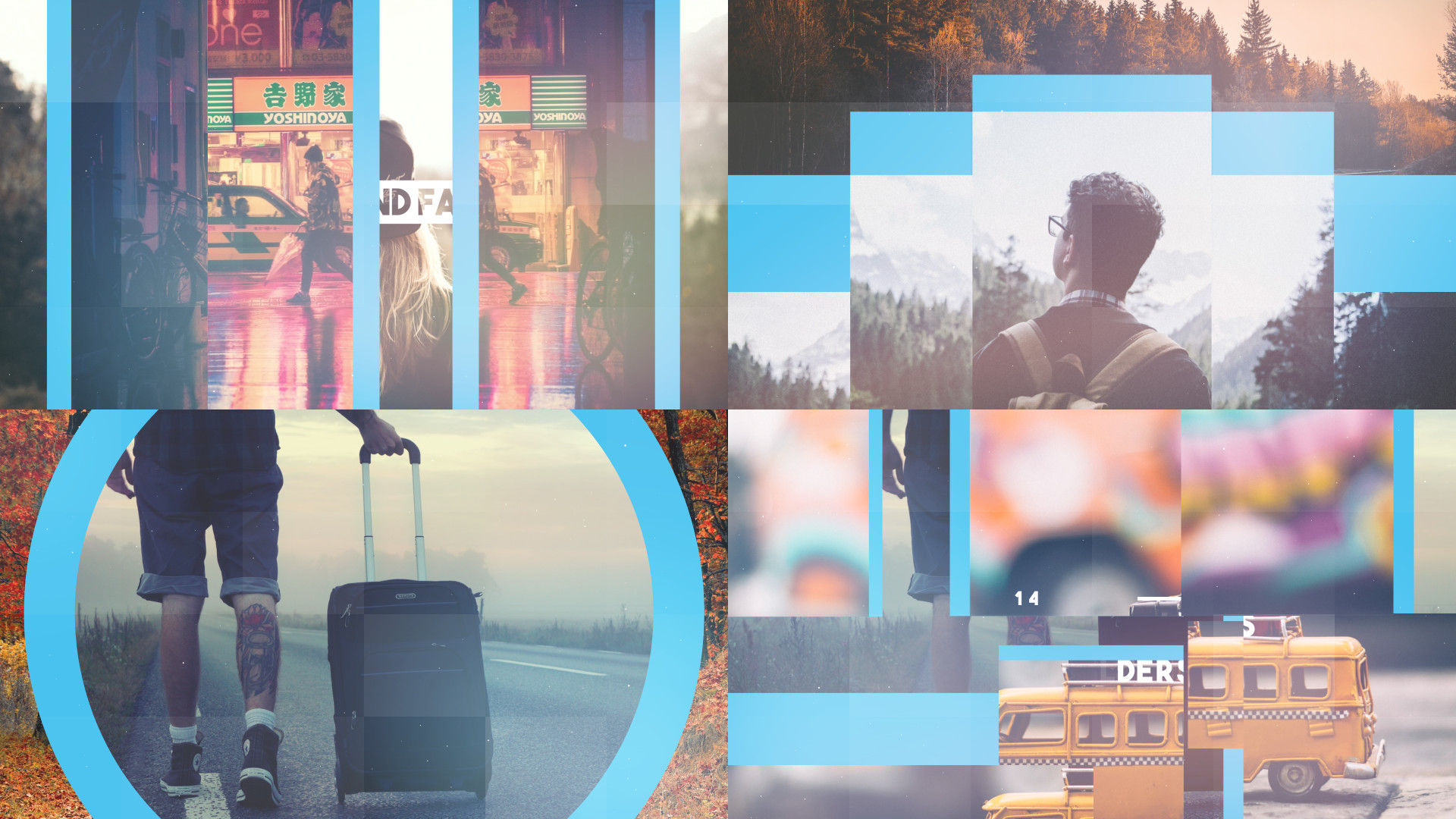 简单文本动画过渡AE视频模板