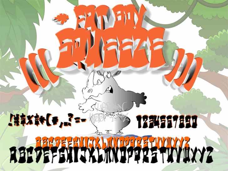 Urban Hook-Upz : FAT BOY SQUEEZ font插图 Urban Hook-Upz : FAT BOY SQUEEZ font插图