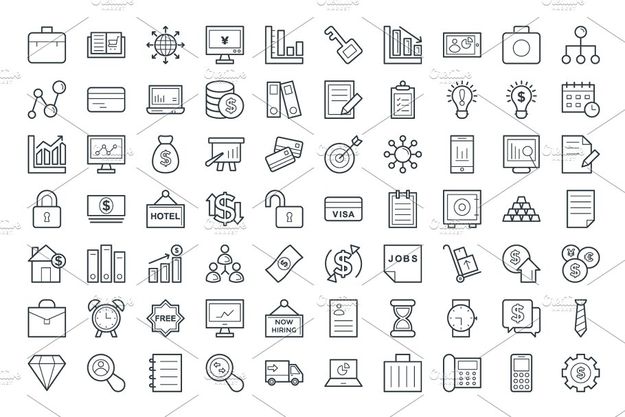 125+商业企业矢量图标 125+ Business Vector Icons插图(2)