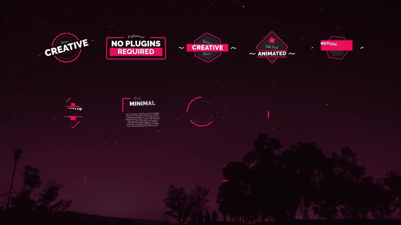 简单文字标题动画素材库精选AE模板