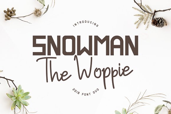 Snowman The Woppie – Font Duo素材之家精选英文字体