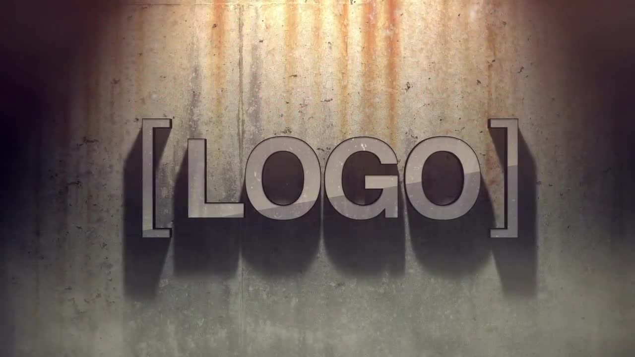 3D Grunge徽标显示素材库精选AE模板