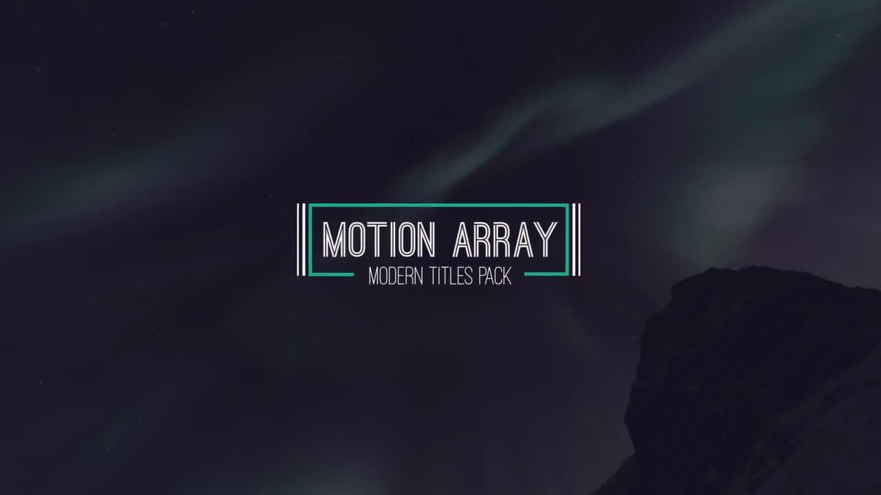 15个新现代标题素材库精选AE模板