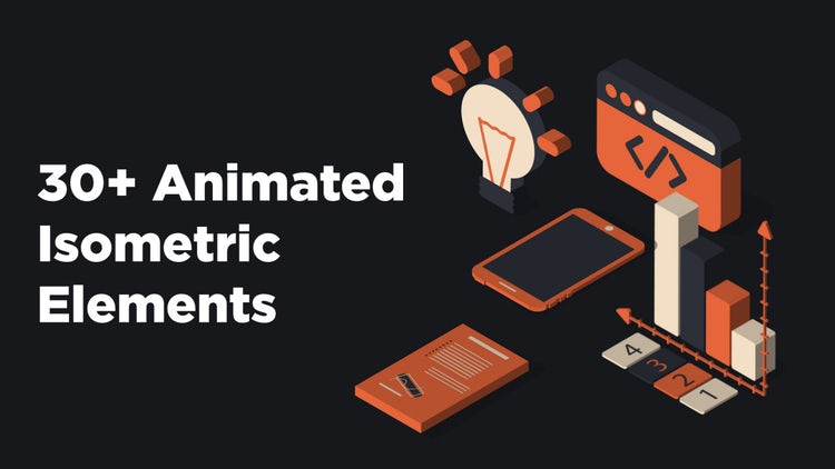 软件等轴测元素动画素材库精选AE模板
