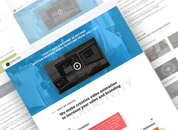 动态图形网页模板素材库精选Motion Graphics Web Page Template