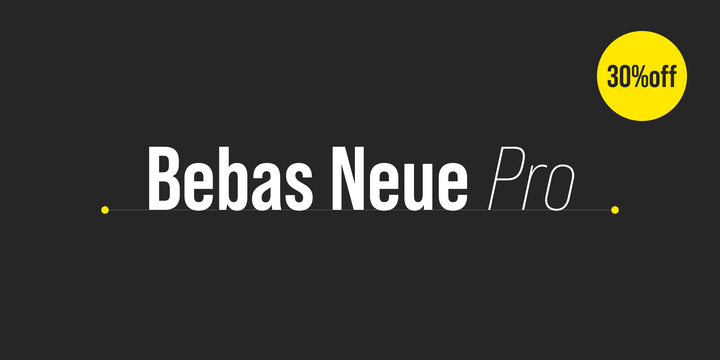 Bebas Neue Pro Font Family素材之家精选英文字体