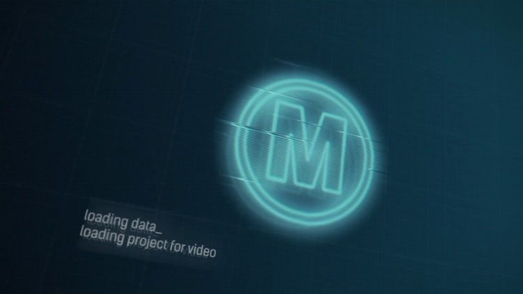 独特数字毛刺效果Logo 素材库精选AE模板