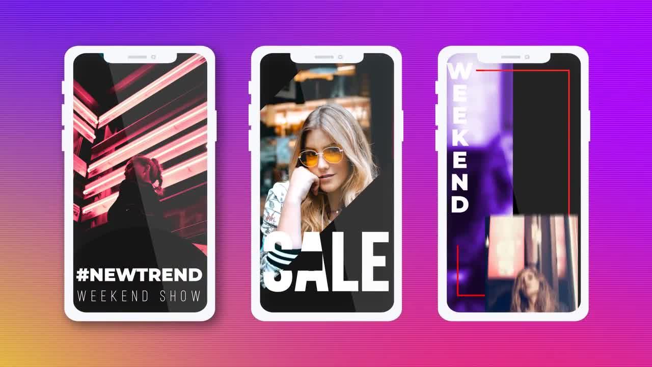 20个酷炫明亮且动态动画的Instagram故事素材库精选AE模板