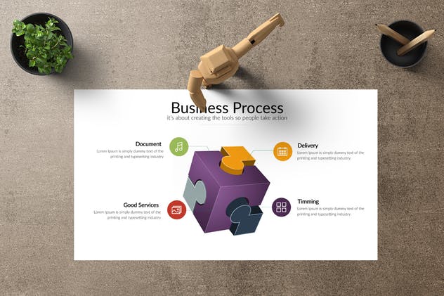 创意项目商业计划书演示PPT幻灯片模板 ASIX Powerpoint Template插图(4)