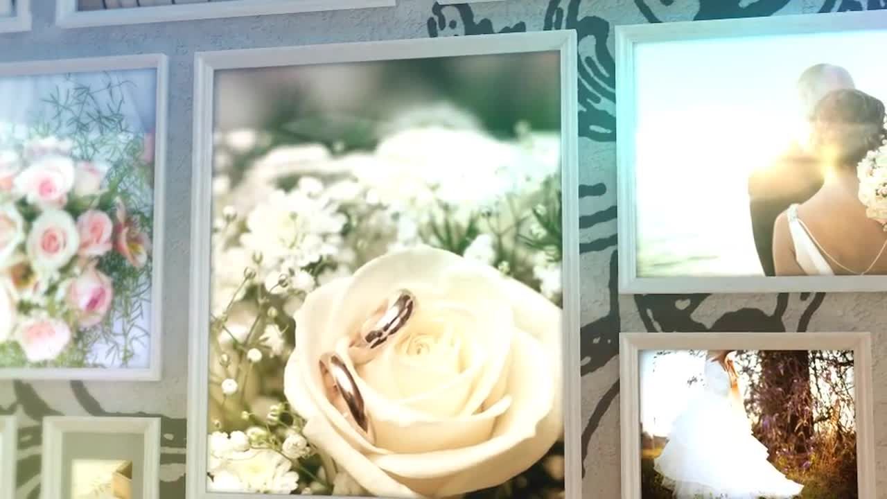 优雅3D场景照片墙展示素材库精选AE模板