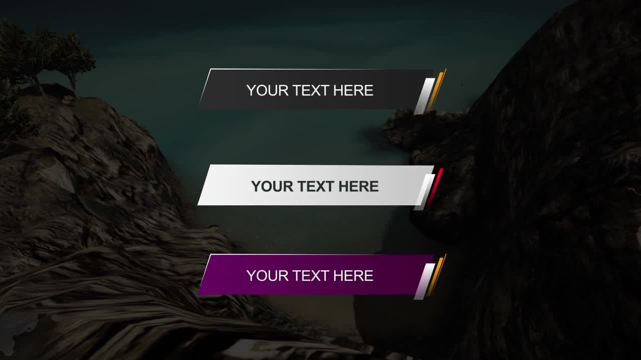 6个设计时尚动画优雅的下三分之一ae模板