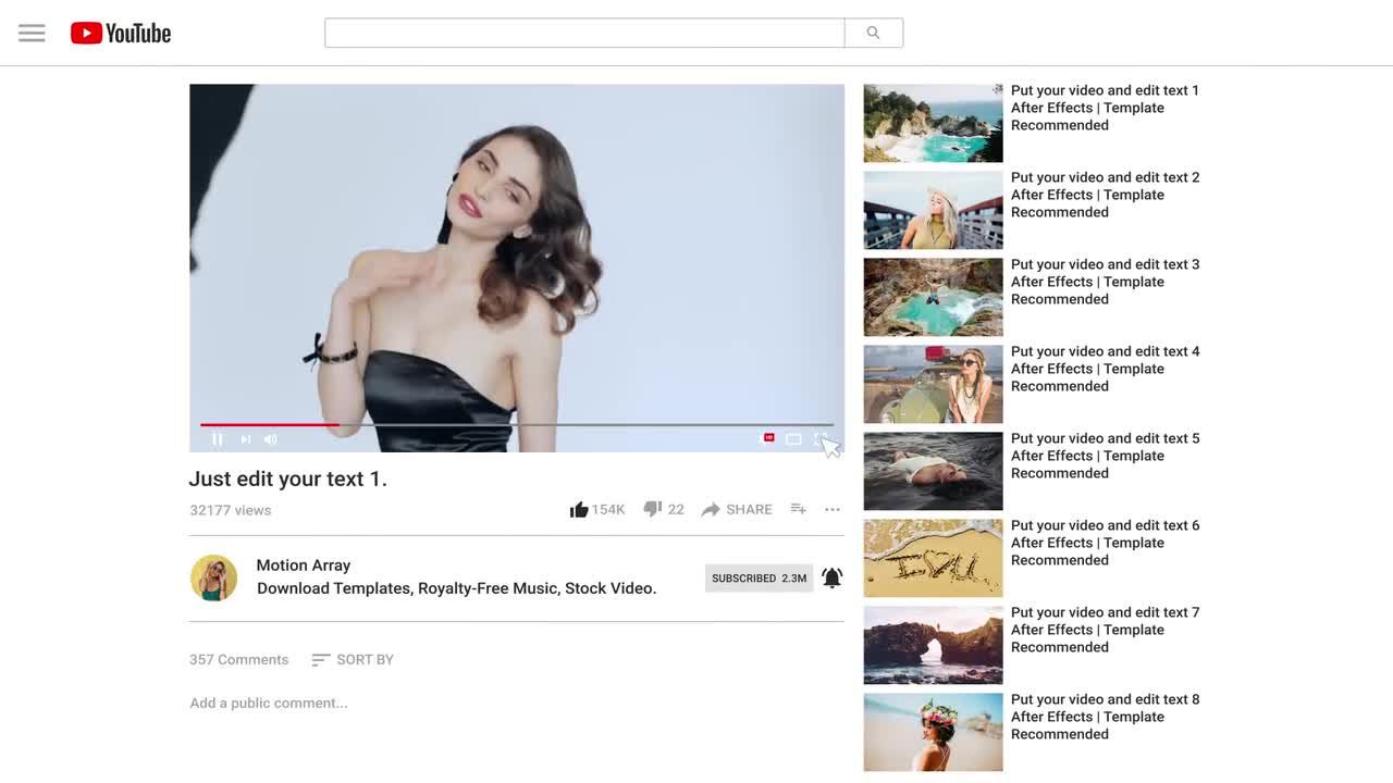 文本动画流畅Youtube促销素材库精选AE模板