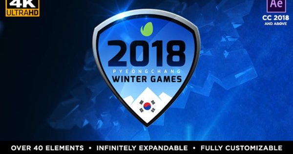 2018届冬季运动会直播节目制作素材库精选AE模板 2018 Winter Games – PyeongChang