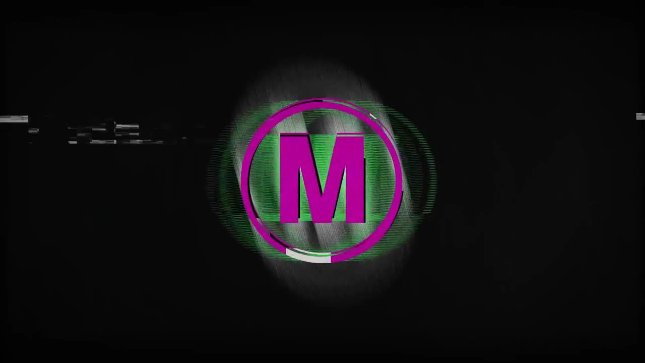 数字扭曲毛刺图标素材库精选AE模板