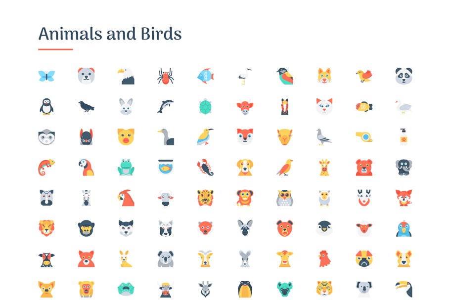 极力推荐：6150枚扁平图标 6150 Flat Icons Bundle插图(1)