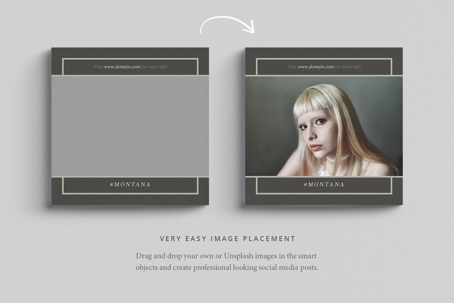 时尚模特摄影主题社交媒体贴图模板素材库精选 Nashville Social Media Templates插图(5)