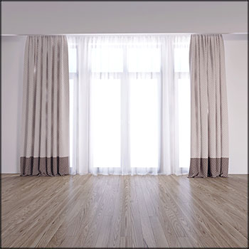 窗纱和窗帘素材之家精选3D模型