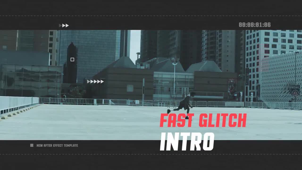 文本动画和时尚的过渡效果故障介绍素材库精选AE模板