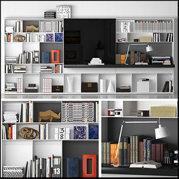 欧式书柜书橱素材之家精选3D模型