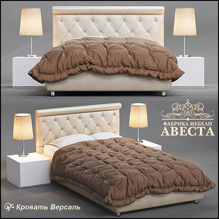 Versailles欧式双人床素材之家精选3D模型