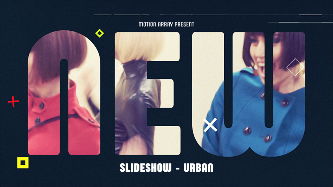 时尚简单城市幻灯片动画Pr模板