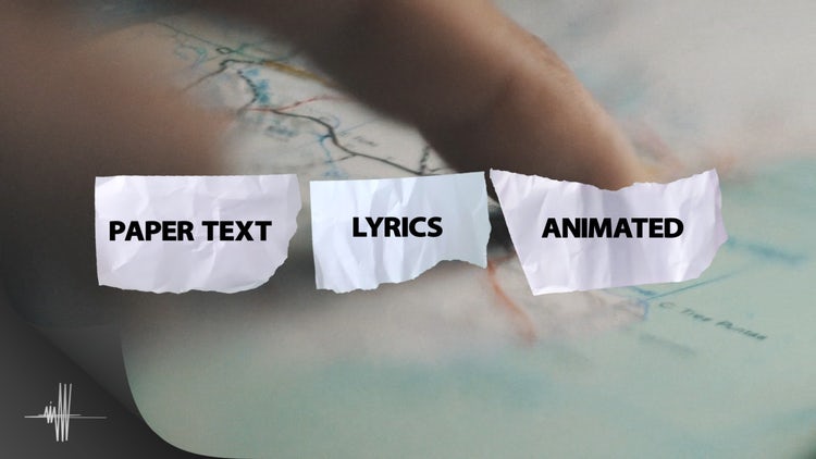 5种动画纸文本歌词ae模板