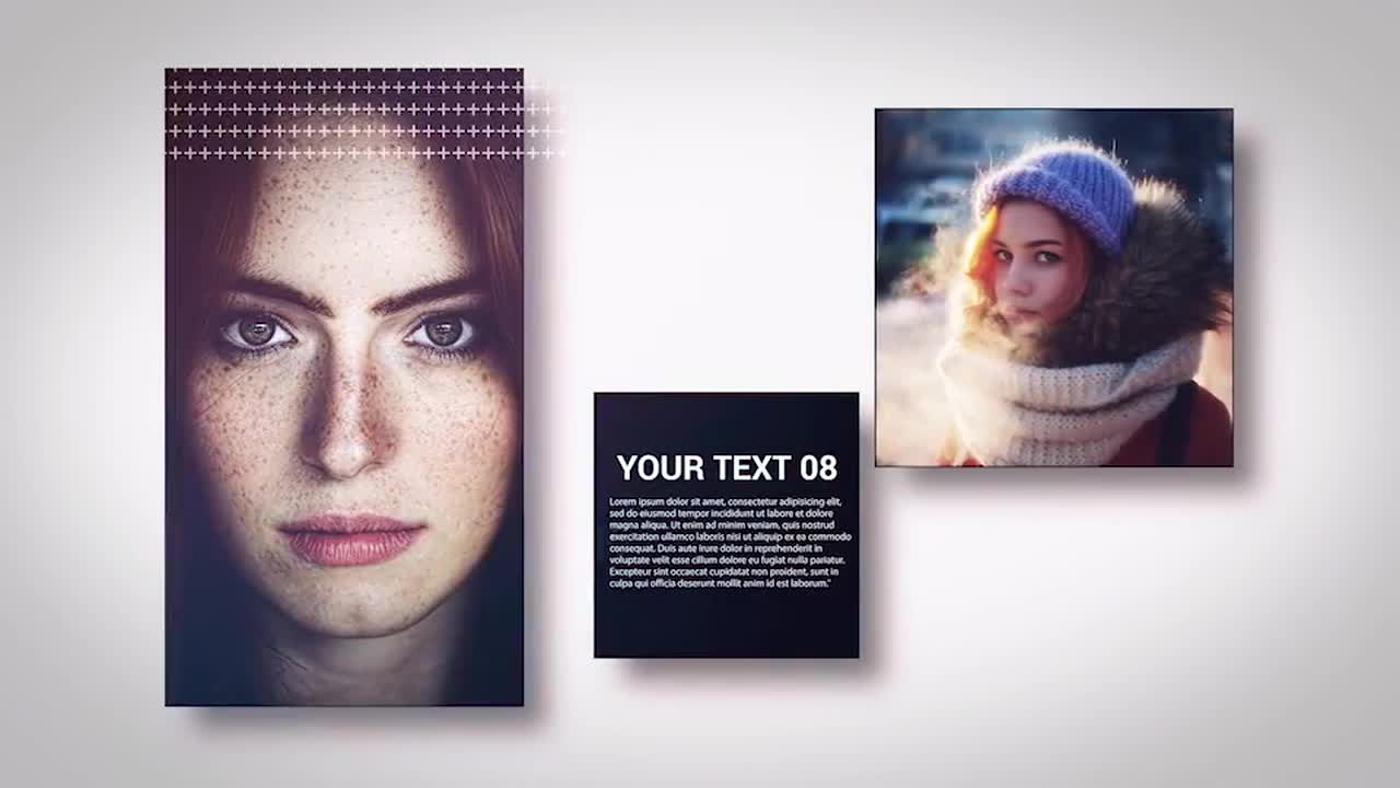 面具幻灯片动态文本动画介绍素材库精选AE模板