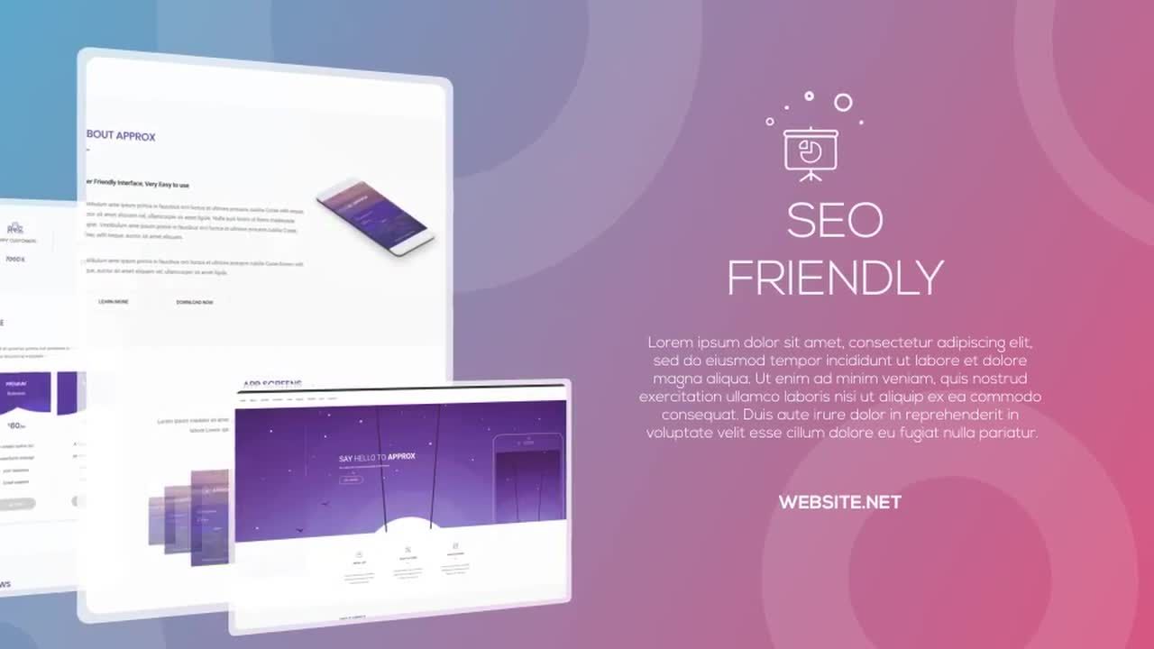 干净多彩设计的网站演示素材库精选AE模板