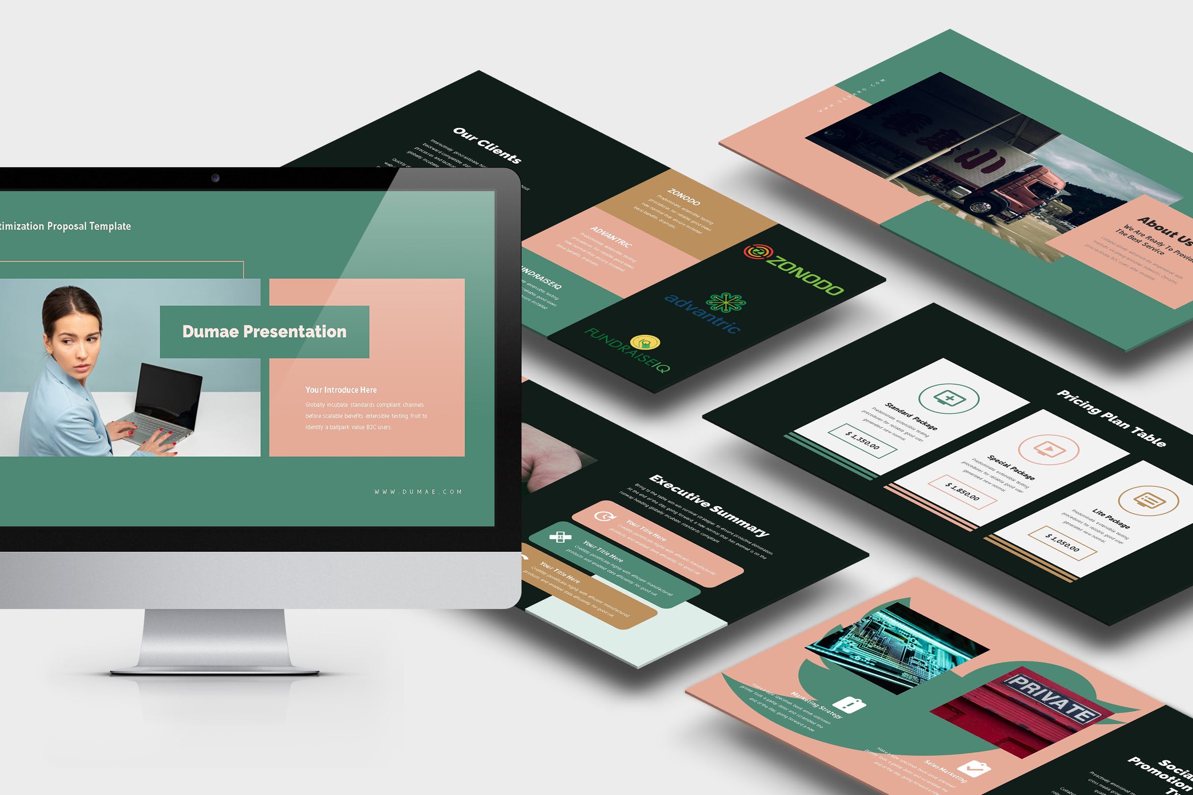 SEO优化方案项目策划书PPT幻灯片模板 Dumae : SEO Optimization Proposal Powerpoint插图