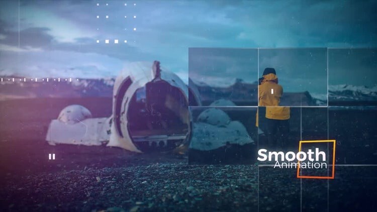 时尚柔和的电影幻灯片素材库精选AE模板